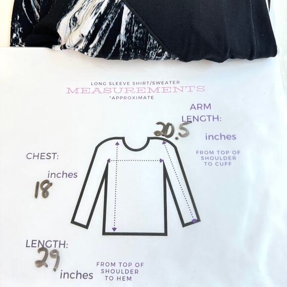 Eva Varro Womens Tunic Top Blouse Size M Artsy Abstract Stretch Office Black - Picture 4 of 4